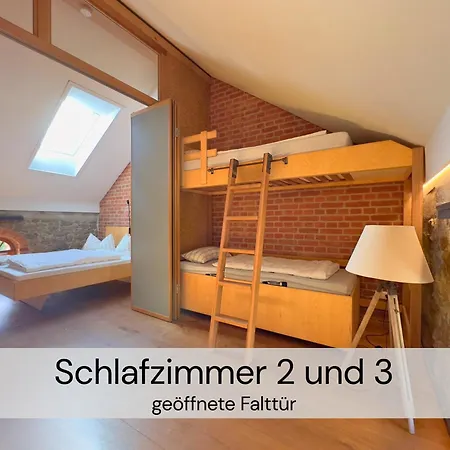 Hexenburgbeidresden Maisonette Ueber 2 Etagen Mit 4 Schlafzimmern, Kamin, Terrasse Und Fasssauna, Naehe Saechsische Schweiz Dresden דירה Großharthau