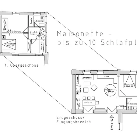公寓 Maisonette-wohnung Mit Kamin Im Historischen Gewoelbe