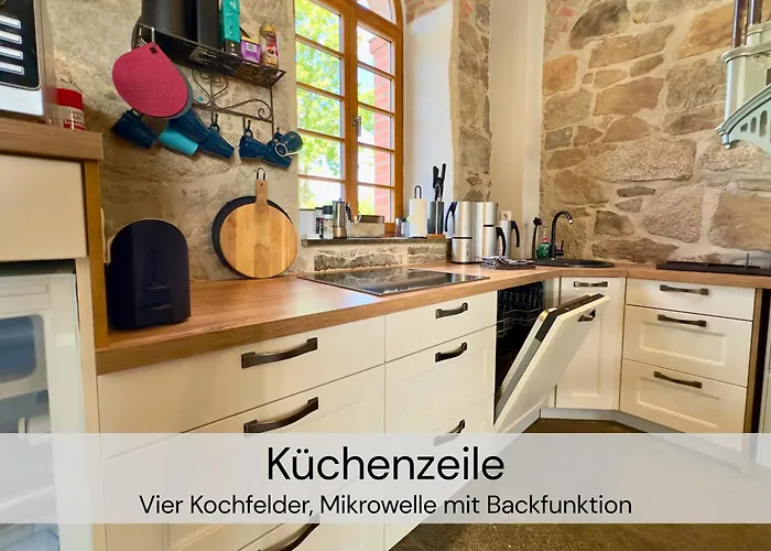 Hexenburgbeidresden Maisonette Ueber 2 Etagen Mit 4 Schlafzimmern, Kamin, Terrasse Und Fasssauna, Naehe Saechsische Schweiz Dresden Großharthau